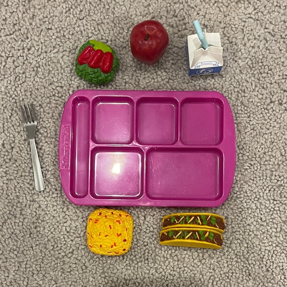 American Girl Pink Tray with Toy Foods - Picture 4 of 4